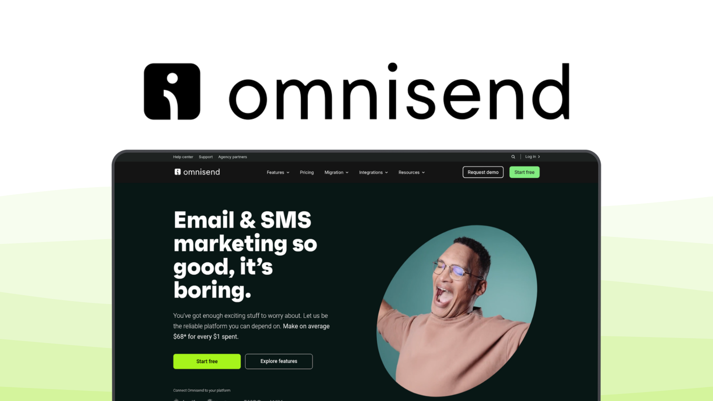 Omnisend a marketing automation tool, featuring ecommerce automation, multichannel messaging, product recommendations, lifecycle mapping, interactive forms.