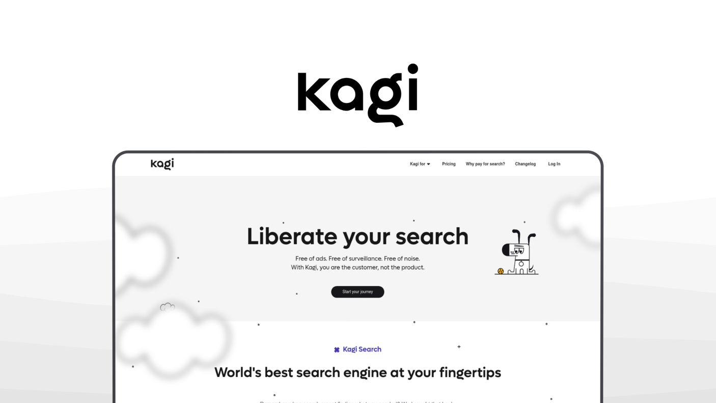Kagi a search engine tool, featuring ad-free model, custom ranking, zero tracking, search lenses, fast speed.