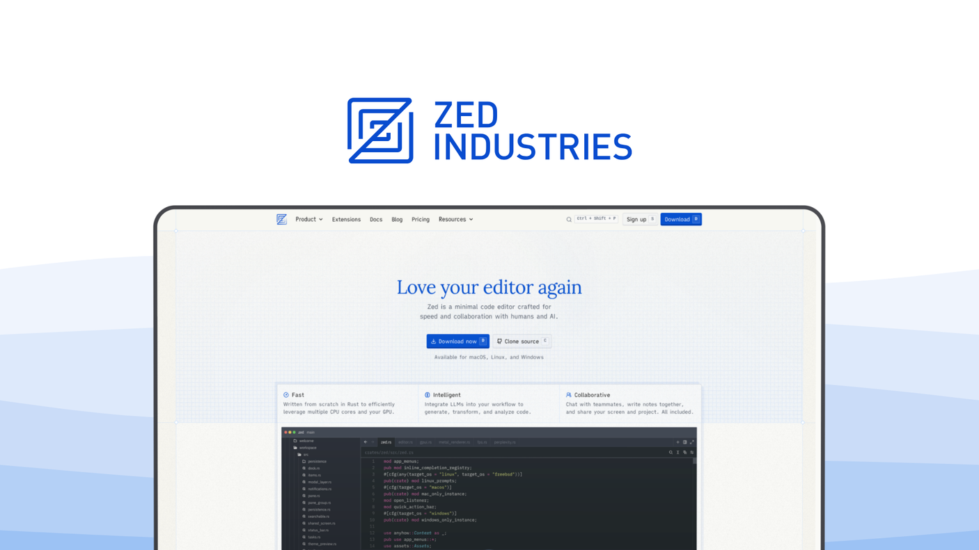 Zed a code editor tool, featuring gpu accelerated, multiplayer collaboration, ai assistant, rust built, vim mode.