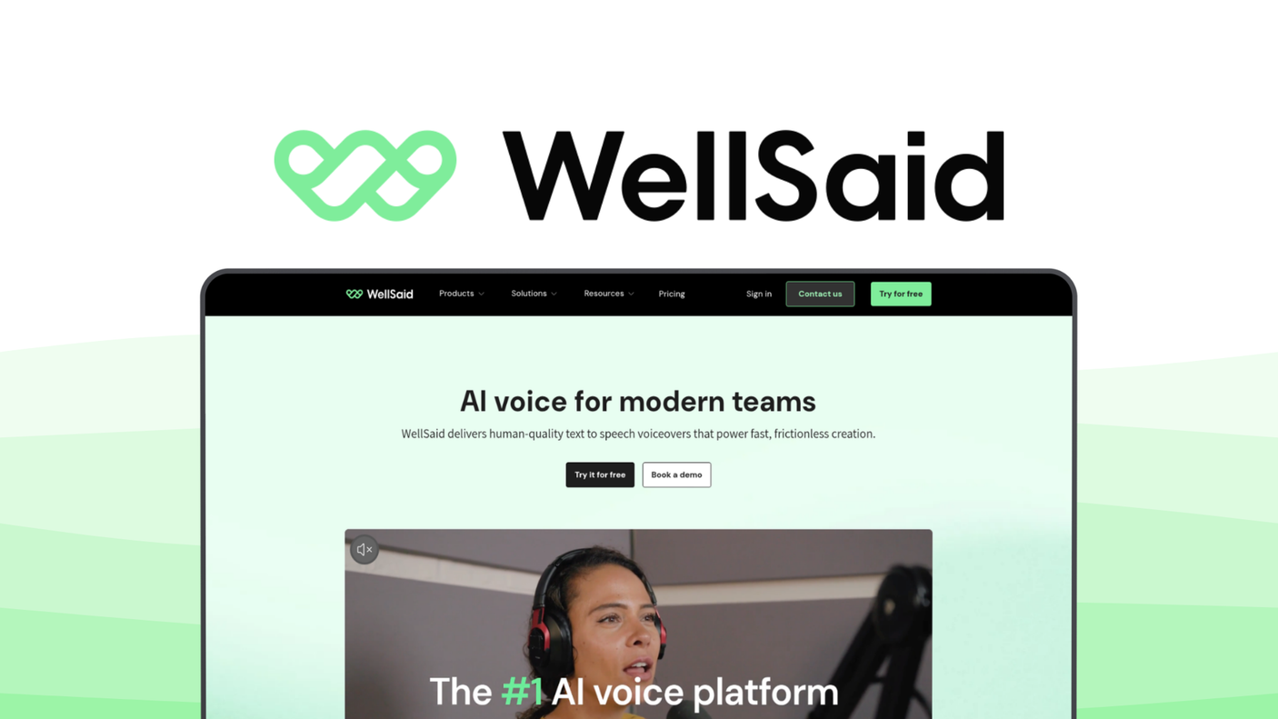 WellSaid Labs a voice generator tool, featuring natural voices, team collaboration, pronunciation libraries, api integration, content moderation, accent support, commercial rights.