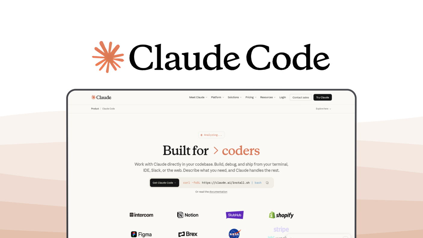 Claude Code a vibe coding tool, featuring terminal native agent, autonomous file editing, huge context window, repo refactoring, git workflow.