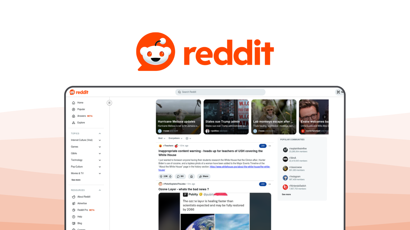 Reddit a social media platform tool, featuring topic subreddits, upvote system, ama sessions, user karma, threaded discussions.