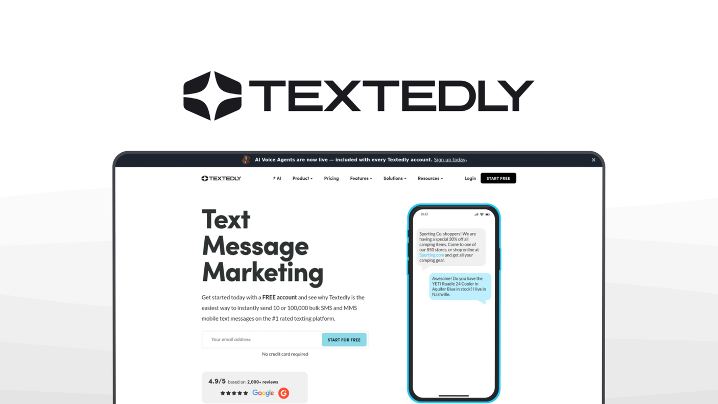 Textedly a sms marketing tool, featuring bulk messaging, scheduled campaigns, mms support, text-to-pay.