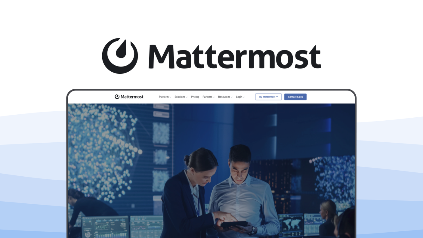 Mattermost a team communication tool, featuring self-hosted deployment, open source core, secure messaging, custom webhook integrations, playbooks automation, plugin marketplace, compliance tools.