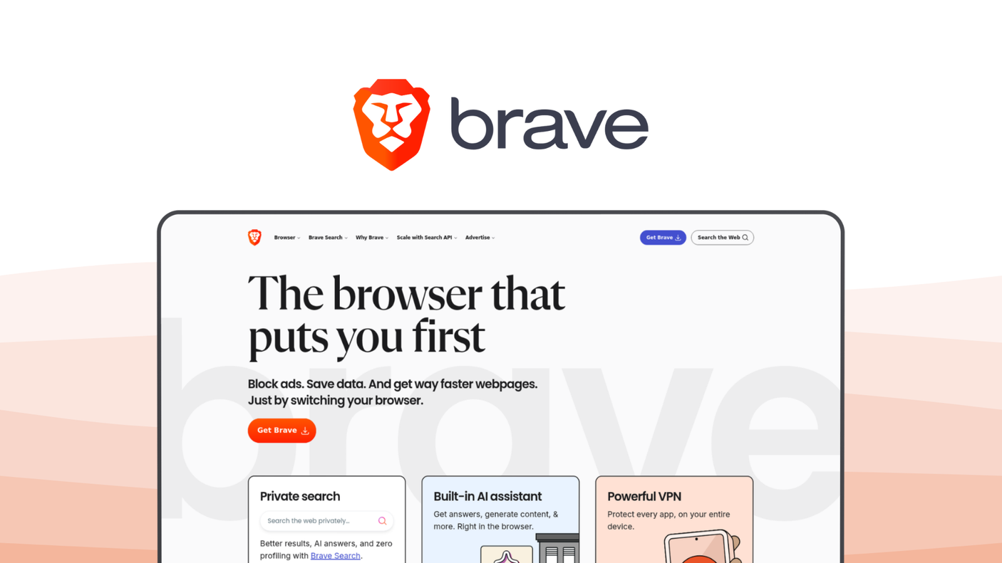 Brave a web browser tool, featuring brave shields, brave rewards, private tor tabs, playlist feature, background video.