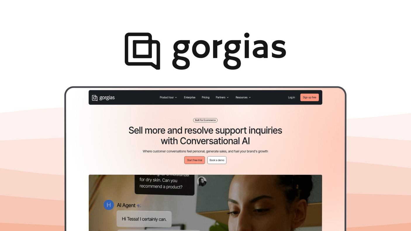 Gorgias a help desk tool, featuring ecommerce integration, omni-channel, automation, self-service, analytics.
