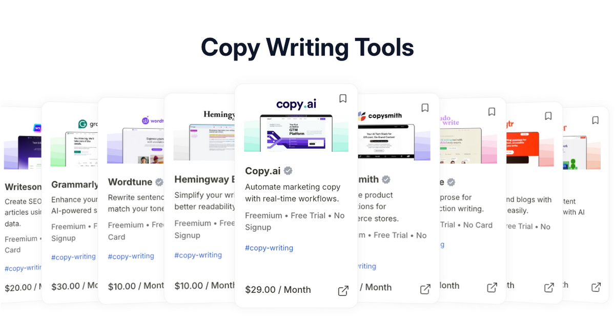Best Copy Writing Tools 2026 - Listed Tools