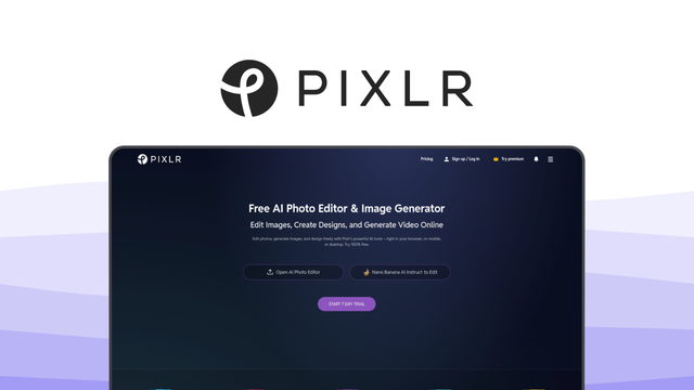 Pixlr a photo editor tool, featuring ai image gen, layer support, background remover, web based, templates.