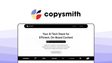 Copysmith a copy writing tool, featuring bulk generation, product descriptions, campaign builder, plagiarism check, team collaboration.