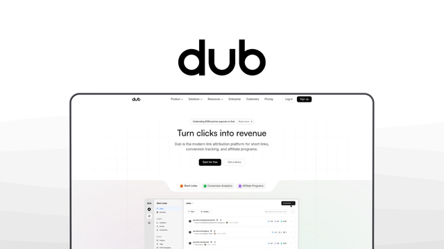 Dub an url shortener tool, featuring advanced analytics, custom social cards, custom domains, programmatic api, built-in qr codes.