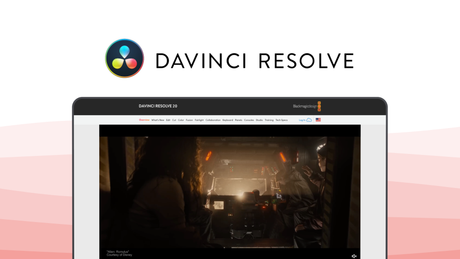 DaVinci Resolve a video editor tool, featuring adv. color grading, fusion vfx, fairlight audio, magic mask, cut page.