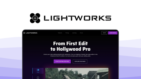 Lightworks a video editor tool, featuring multicam editing, universal timeline, real-time fx, broad formats, background rendering.