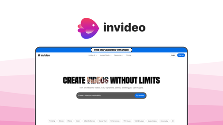 InVideo a video editor tool, featuring text to video, ai voiceovers, intelligent script, pre-made templates, team collaboration.