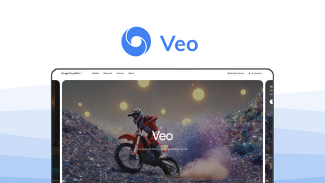Google Veo a video generator tool, featuring 4k resolution, native audio, prompt adherence, visual consistency, vertical output.