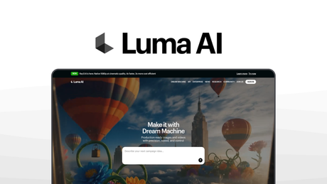 Luma Dream Machine a video generator tool, featuring fast generation, physics rendering, camera control, character consistency, image to video.