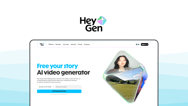 HeyGen a video generator tool, featuring video translator, instant avatar, url to video, template library, lip sync.