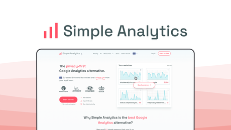 Simple Analytics a web analytics tool, featuring no cookies used, automated events, data import/export, lightweight script, privacy friendly.