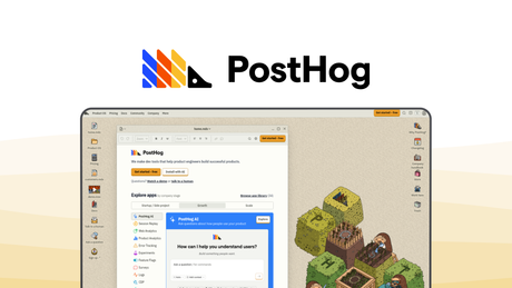 PostHog a web analytics tool, featuring session replay, feature flags, product analytics, a/b testing, data warehouse.