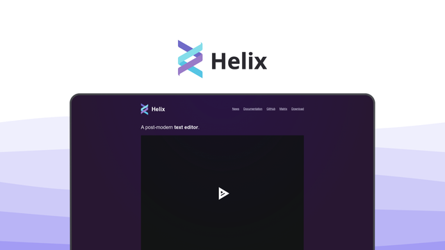 Helix a code editor tool, featuring modal editing, tree-sitter built-in, native lsp, multiple cursors, terminal based.