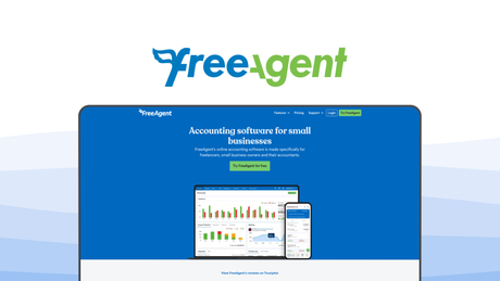 FreeAgent an accounting tool, featuring invoicing, expense management, project tracking, bank feeds, tax management.