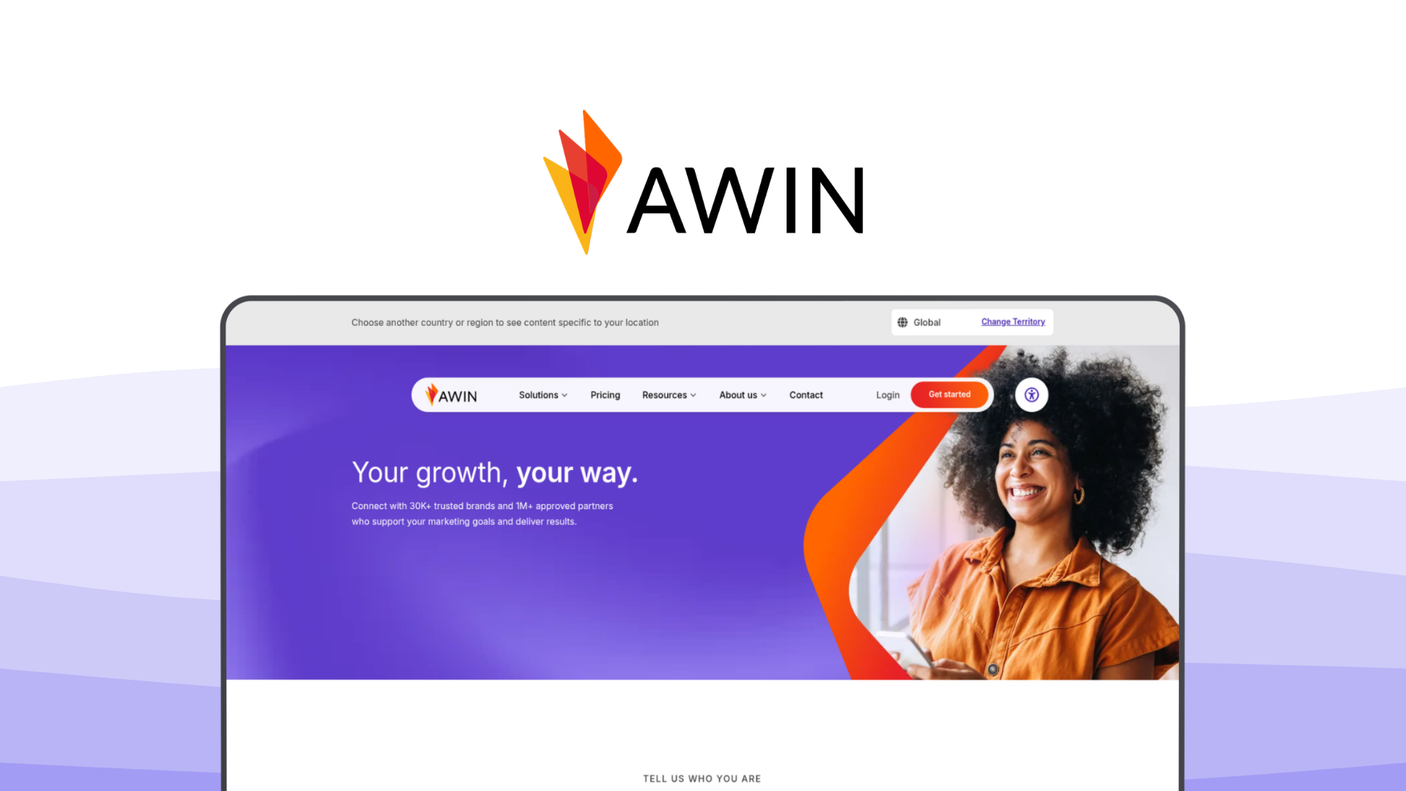 Awin an affiliate platform tool, featuring global reach, diverse brands, advanced tools.