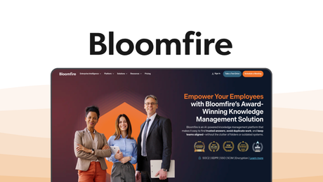 Bloomfire a knowledge base tool, featuring ai powered search, self healing content, gaps analytics, video search, enterprise integrations.