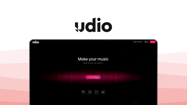 Udio a music generator tool, featuring text to song, advanced editing, audio upload, style blending, stem download.