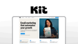 Kit an email marketing tool, featuring automation builder, paid newsletters, creator network, landing pages, subscription forms.