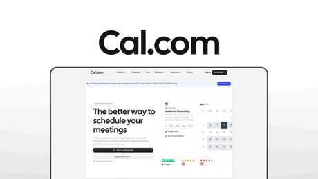 Cal.com a scheduling tool, featuring open source, calendar sync, team routing, custom branding, unlimited bookings.