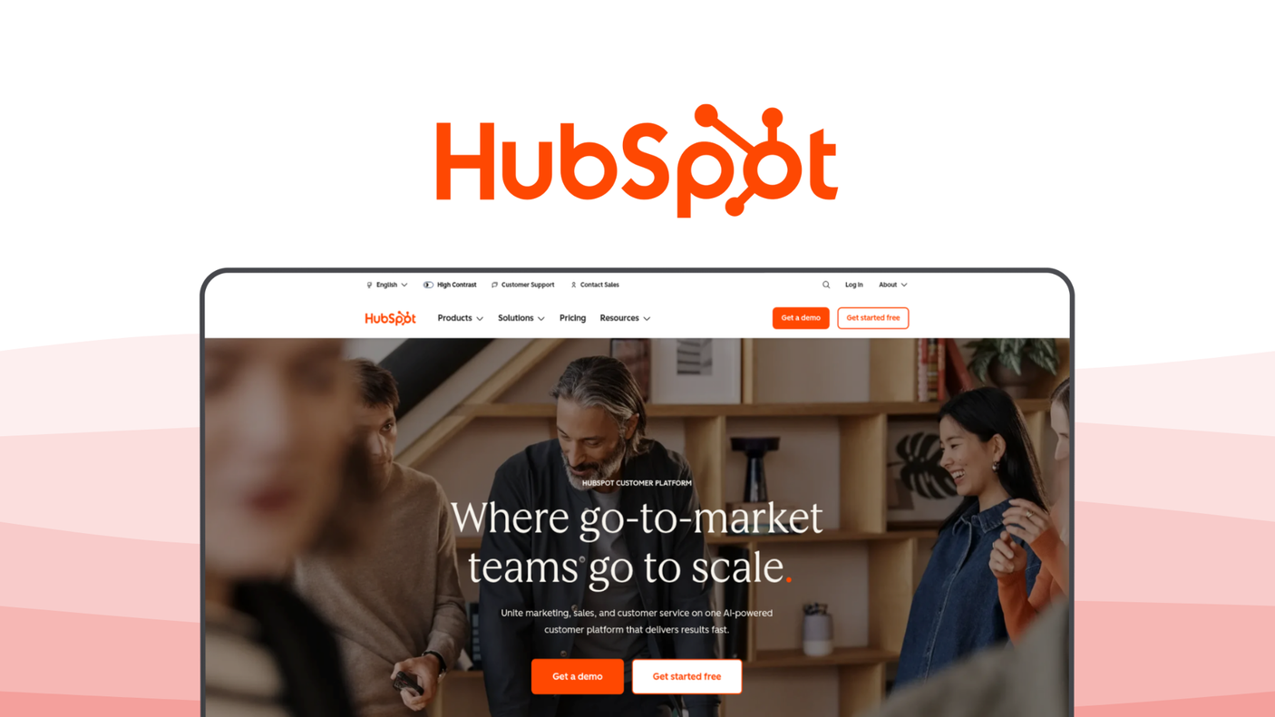 HubSpot CRM a customer relation management tool, featuring contact management, pipeline tracking, email integration, meeting scheduling, deal management.