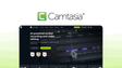 Camtasia a screen recording tool, featuring professional editing, multi-track timeline, ai tools, effects library, interactive elements.
