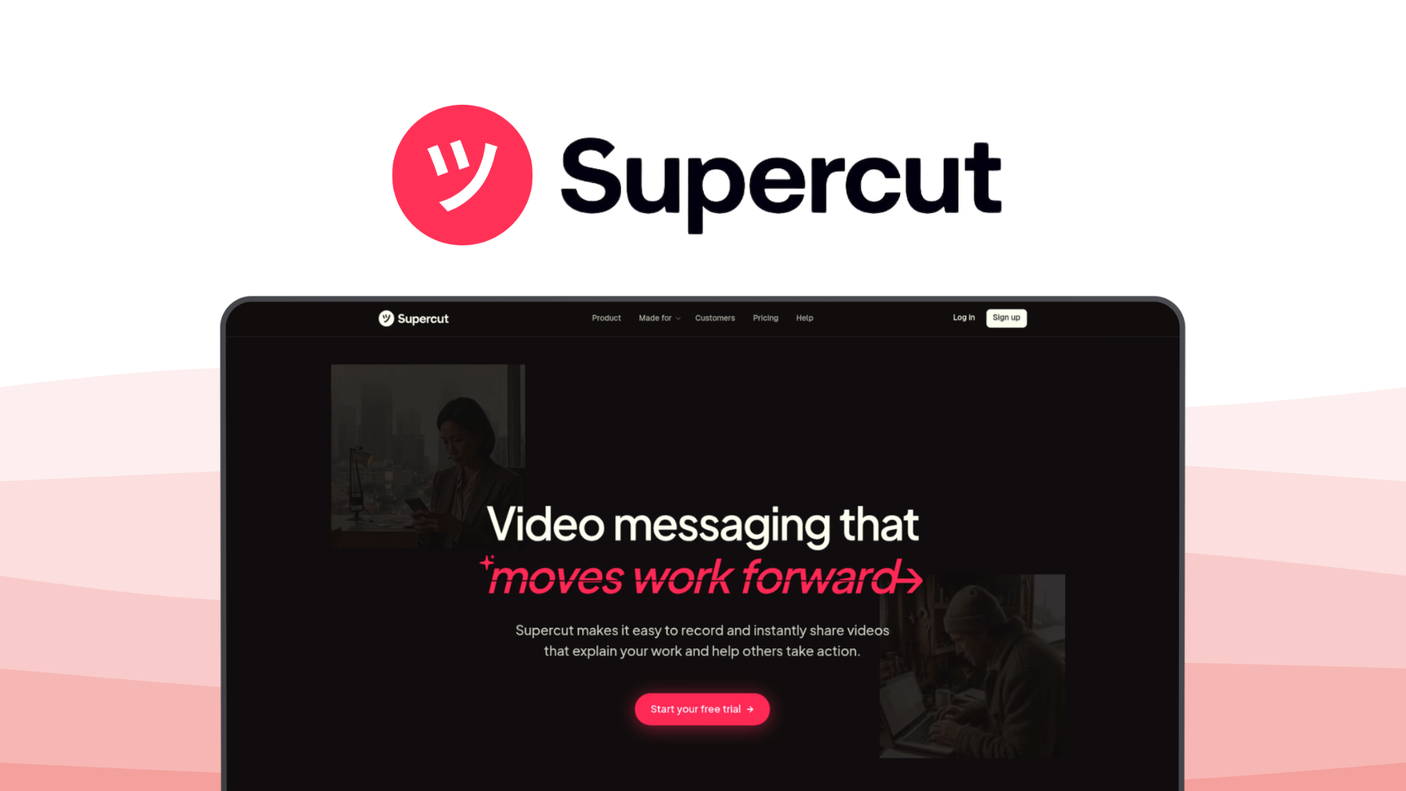 Supercut a screen recording tool, featuring async collaboration, ai highlights, team sharing, smart chapters.