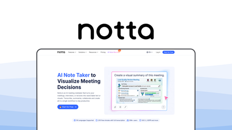Notta AI a voice dictation tool, featuring ai transcription, meeting notes, multi language, audio import, cloud sync.