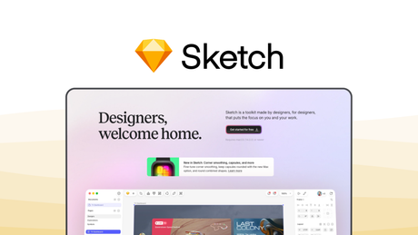 Sketch an ui ux tool, featuring vector editing, symbol components, offline capability, plugin support, smart layouts.