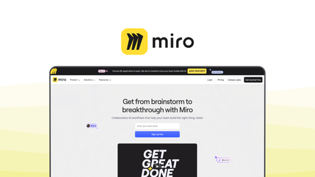 Miro an ui ux tool, featuring infinite canvas, real-time collaboration, journey mapping, wireframing, template library.