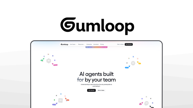 Gumloop an automation tool, featuring ai powered flows, drag drop builder, no code ai, multi agent, webhook triggers.
