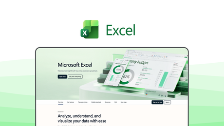 Microsoft Excel a spreadsheet tool, featuring ai copilot, advanced formulas, pivot tables, data visualization, macro automation.