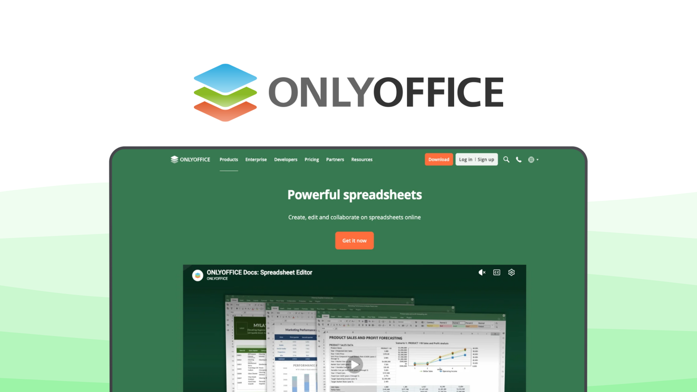 OnlyOffice Spreadsheet a spreadsheet tool, featuring self-hosted option, real-time editing, excel compatibility, team collaboration, document suite.