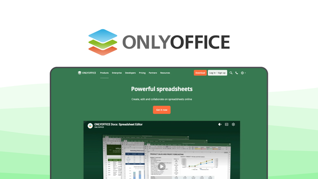 OnlyOffice Spreadsheet a spreadsheet tool, featuring self-hosted option, real-time editing, excel compatibility, team collaboration, document suite.
