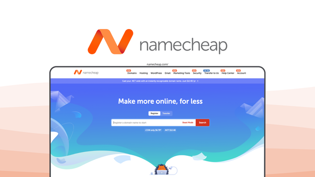 Namecheap a domain registrar tool, featuring low initial prices, free whois privacy, bulk domain tools, 24/7 support, domain marketplace.