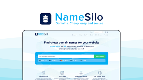 NameSilo a domain registrar tool, featuring free whois privacy, volume discounts, transparent renewals, bulk tools, no upsells.