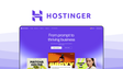 Hostinger a web hosting tool, featuring ai website builder, litespeed servers, nvme storage, free ssl, fast load speed, global datacenters.