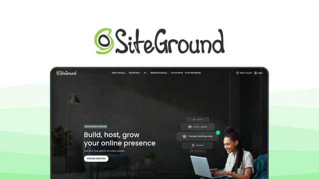 SiteGround a web hosting tool, featuring google cloud servers, wordpress optimized, daily backups, advanced caching, expert support, free cdn.