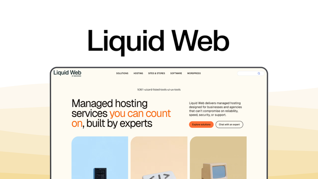 Liquid Web a web hosting tool, featuring managed vps, dedicated servers, security monitoring, premium support, cloud hosting.