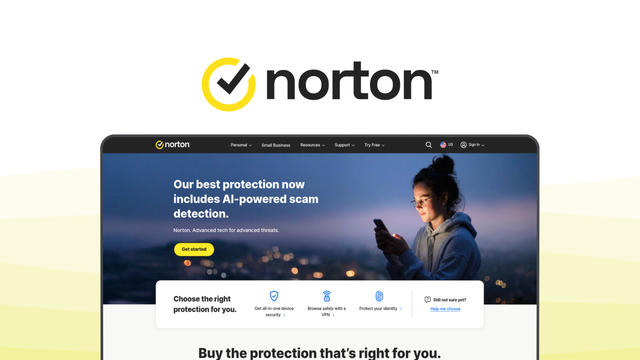 Norton 360 an antivirus tool, featuring real time protection, unlimited vpn, cloud backup, parental controls, identity protection.