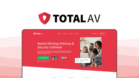 TotalAV an antivirus tool, featuring real time protection, anti phishing, system tune up, ad blocker, disk cleaner.