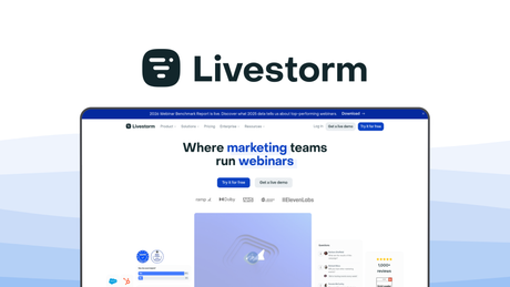 Livestorm a webinar tool, featuring browser based access, automated webinars, live engagement, on demand replays, crm integrations.