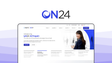 ON24 a webinar tool, featuring enterprise analytics, personalized experiences, virtual event hubs, lead scoring, crm integration.