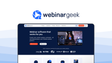 WebinarGeek a webinar tool, featuring hd quality streaming, automated broadcasts, hybrid mode, white label branding, crm integration.