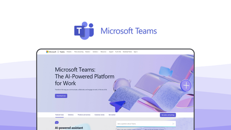 Microsoft Teams a video conference tool, featuring chat integration, screen sharing, meeting recording, live captions, copilot ai, office integration.